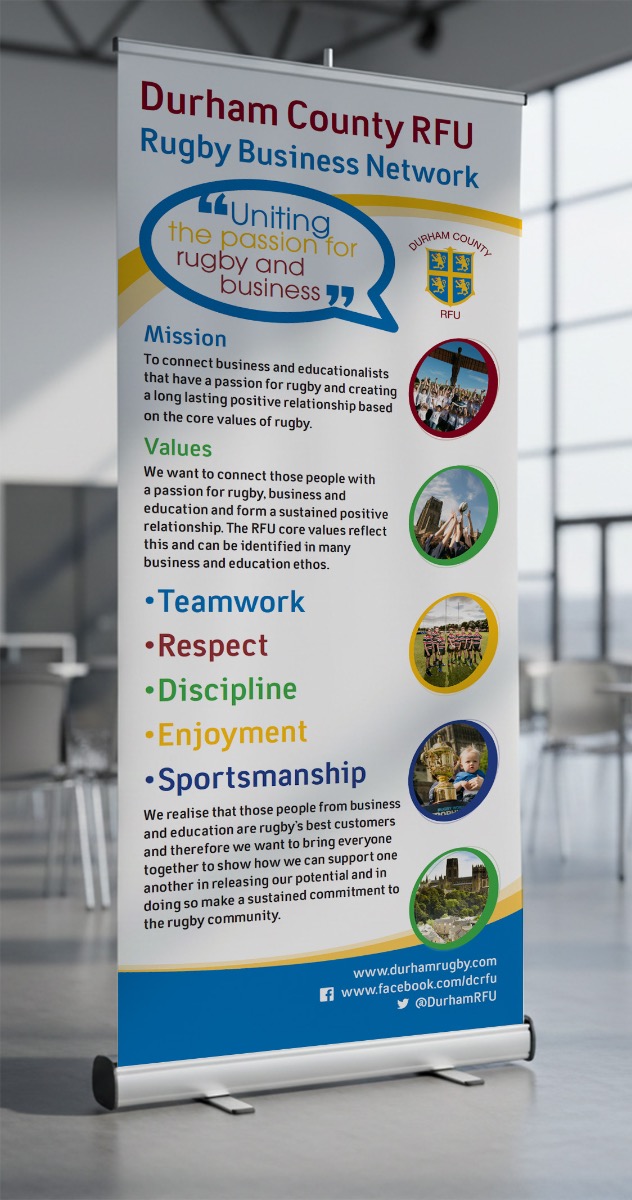 Durham RFU Banner Design Artwork Print